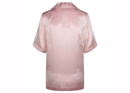 Burberry EKD Jacquard Silk Shirt Light Pink