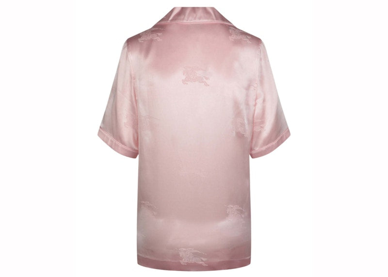 Burberry EKD Jacquard Silk Shirt Light Pink