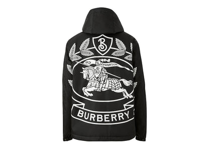 Burberry EKD Print Nylon Hooded Jacket Black/White
