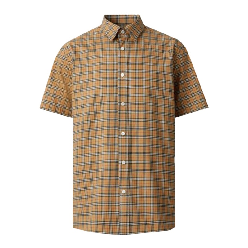 Burberry Edward Short Sleeve Check Shirt Archive Beige