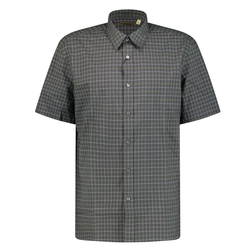 Burberry Edward Short Sleeve Check Shirt Dark Grey