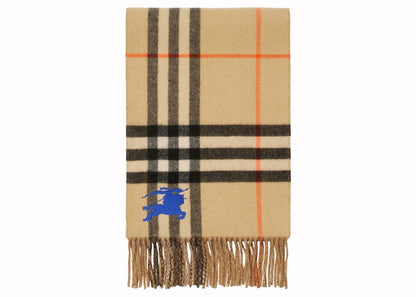 Burberry Ekd Cashmere Reversible Scarf Sand