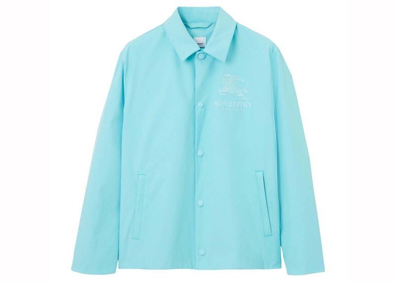 Burberry Embroidered Ekd Logo Jacket Blue