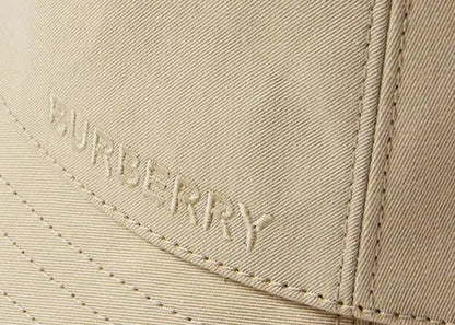 Burberry Embroidered Logo Bucket Hat Honey