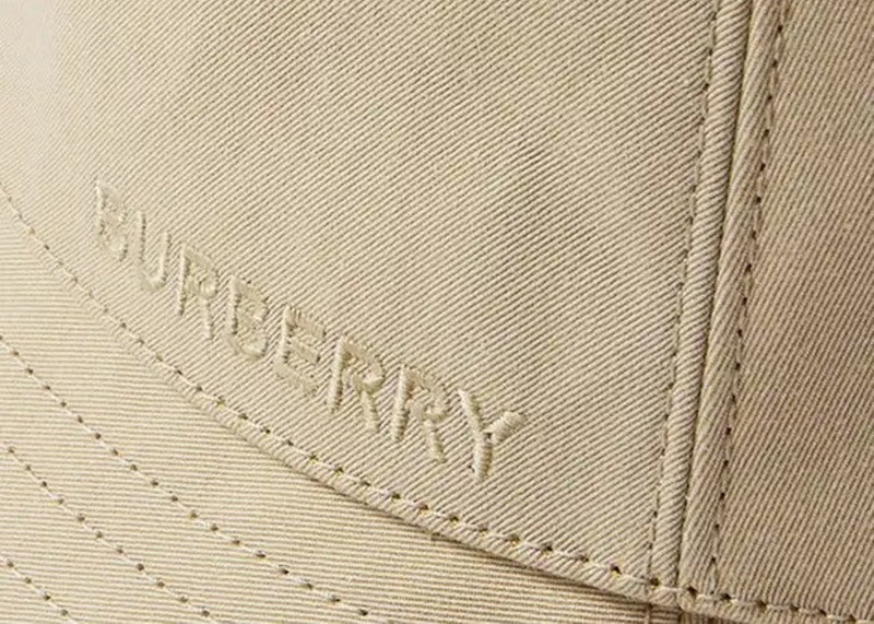 Burberry Embroidered Logo Bucket Hat Honey