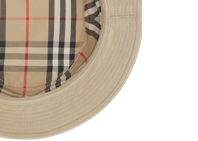 Burberry Embroidered Logo Bucket Hat Honey
