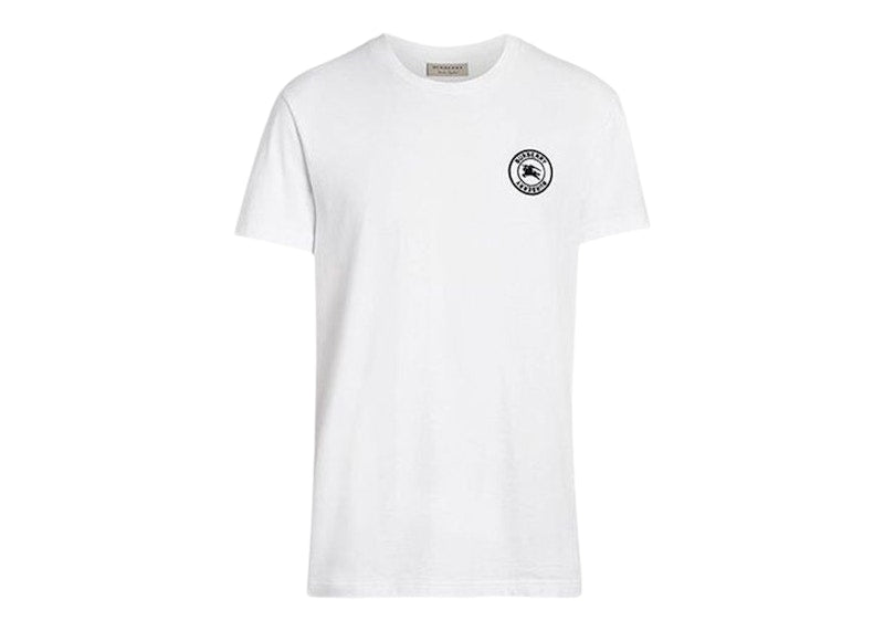Burberry Embroidered Logo Cotton T-shirt White
