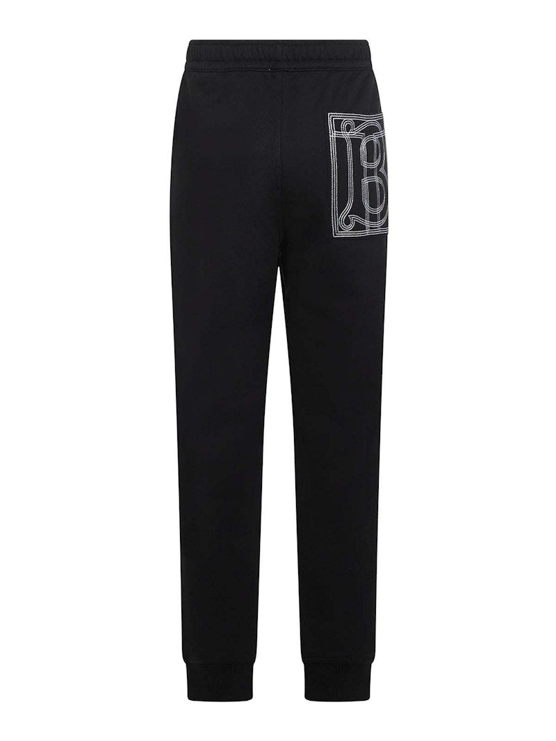 Burberry Embroidered-Logo Tapered Track Pants Black