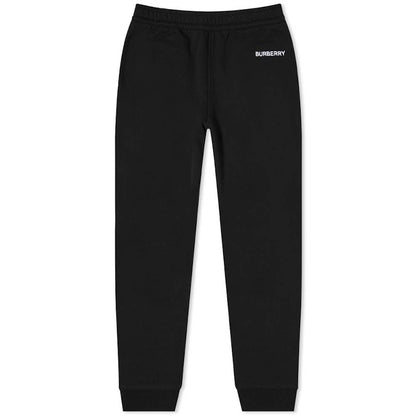 Burberry Embroidered-Logo Tapered Track Pants Black