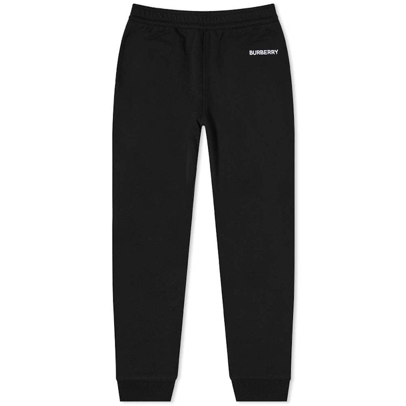 Burberry Embroidered-Logo Tapered Track Pants Black