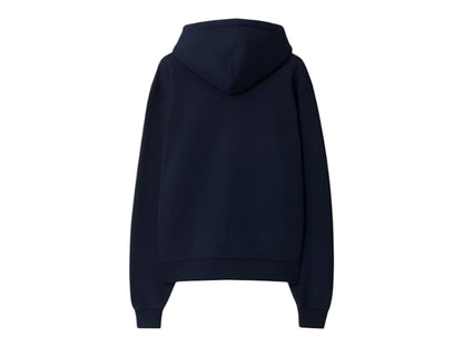 Burberry Embroidered Zip-up Hoodie 80946171 Navy