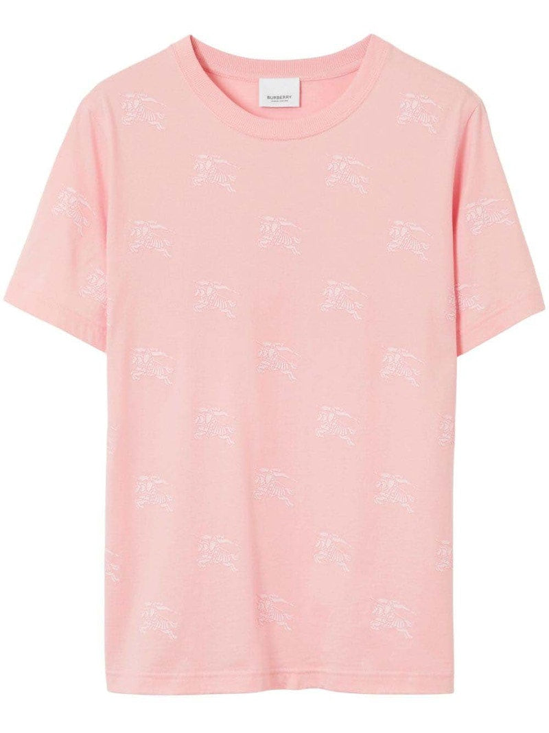 Burberry Equestrian Knight Round-Neck T-shirt Pink