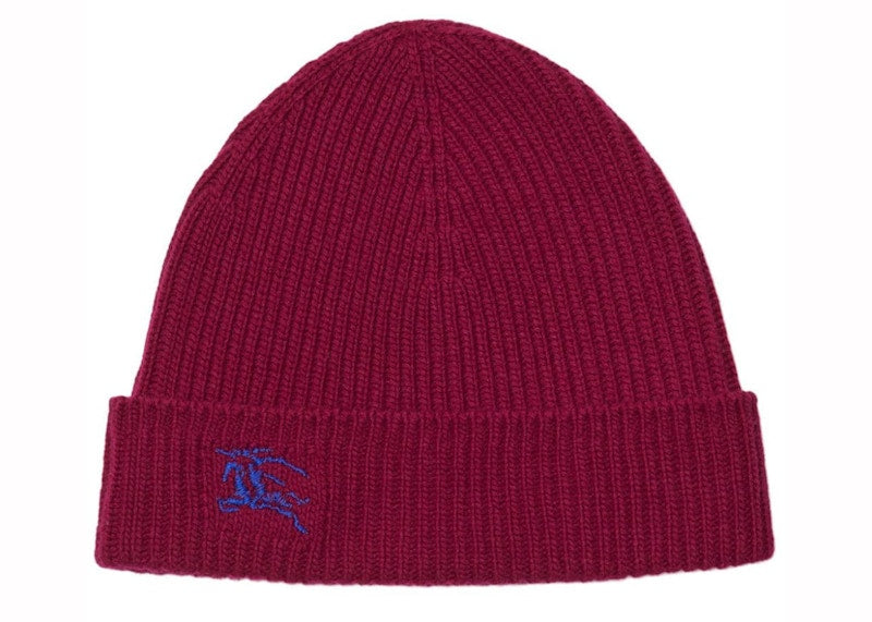 Burberry Equestrian Knight logo Beanie Burgundy