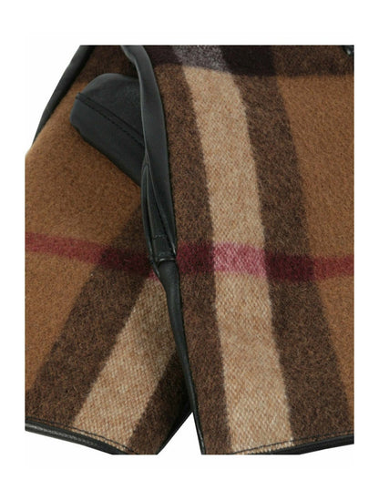 Burberry Exploded Check Print Gloves Brown