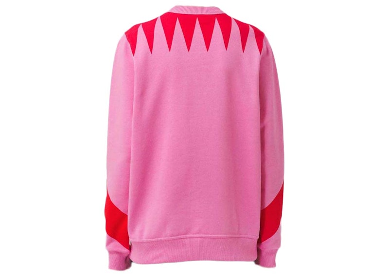 Burberry Fairhall Flag Print Cotton Sweatshirt Primrose Pink