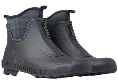 Burberry Flinton Rain Boots Black Charcoal Rubber (Women's)