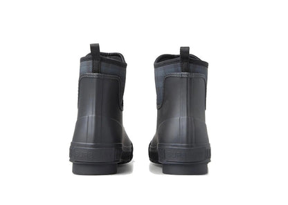 Burberry Flinton Rain Boots Black Charcoal Rubber (Women's)