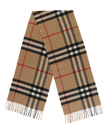 Burberry Giant Check Cashmere Scarf Beige