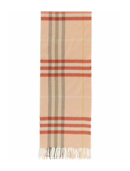 Burberry Giant Check Cashmere Scarf Teacup