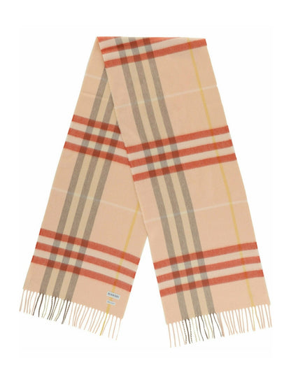 Burberry Giant Check Cashmere Scarf Teacup