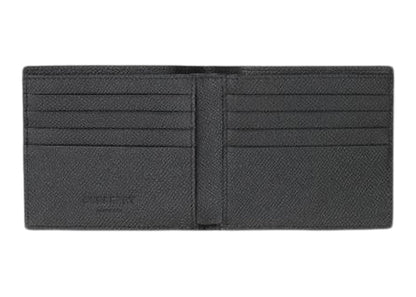 Burberry Grainy Leather International Bifold Wallet Black