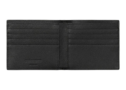 Burberry Grainy Leather TB Bifold Wallet Black/Silver-tone