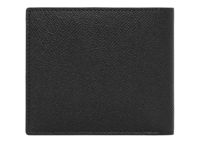 Burberry Grainy Leather TB Bifold Wallet Black/Silver-tone