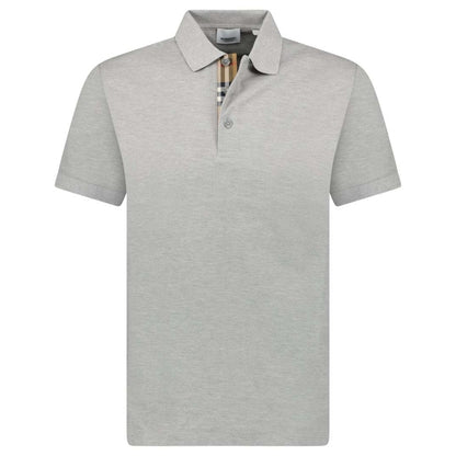 Burberry Hartford Check Placket Polo Grey