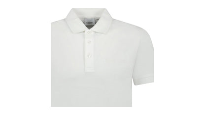Burberry Hartford Embossed Logo Polo White