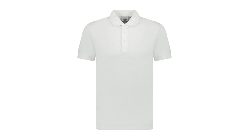 Burberry Hartford Embossed Logo Polo White