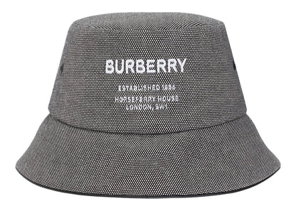 Burberry Horseferry Motif Bucket Hat Gray