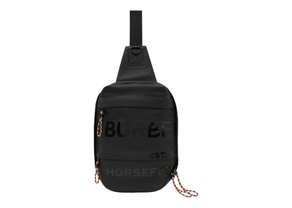 Burberry Horseferry Print Coated Canvas Backpack Black