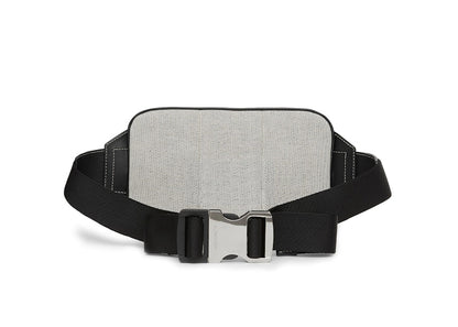 Burberry Horseferry Print Cotton Canvas Bum Bag Grey/Black