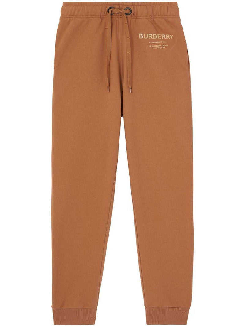 Burberry Horseferry Print Cotton Sweatpants Brown