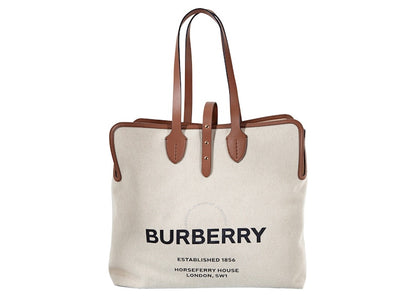 Burberry Horseferry Print Tote Bag Beige/Brown