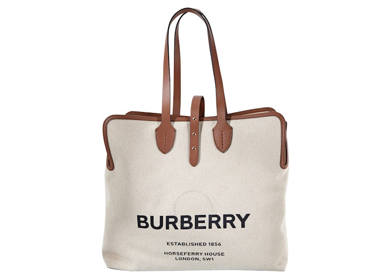 Burberry Horseferry Print Tote Bag Beige/Brown