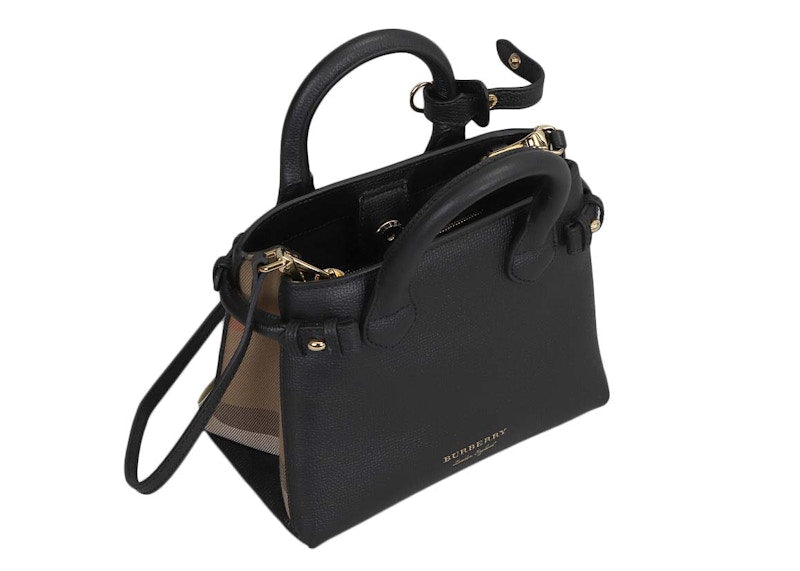 Burberry House Check Banner Mini Tote Bag Black