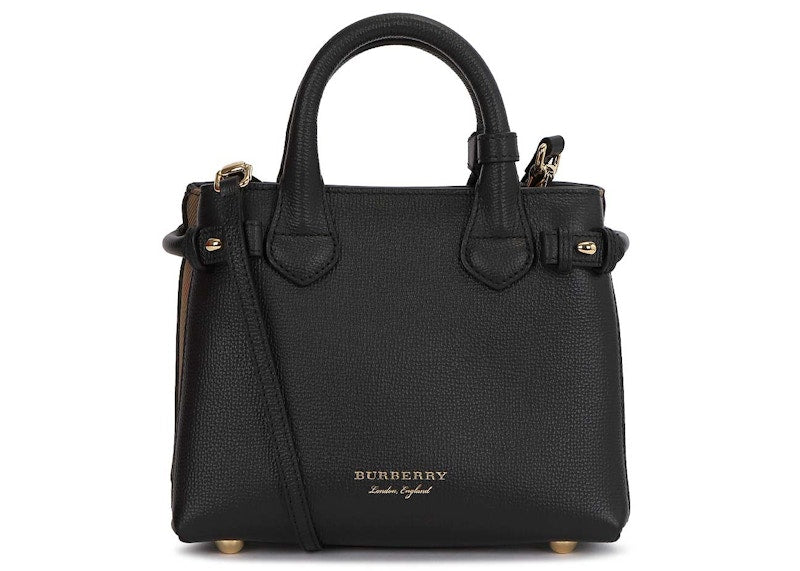 Burberry House Check Banner Mini Tote Bag Black