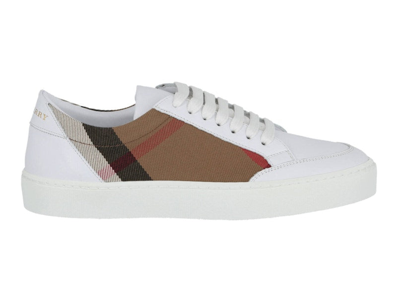 Burberry House Check Low-Top Sneaker White Brown (Women's)