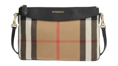 Burberry House Check Peyton Crossbody Bag Black