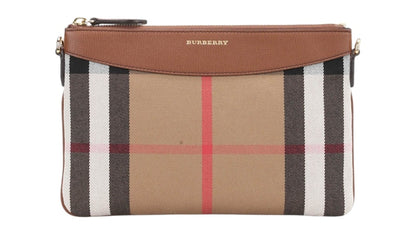 Burberry House Check Peyton Crossbody Bag Tan