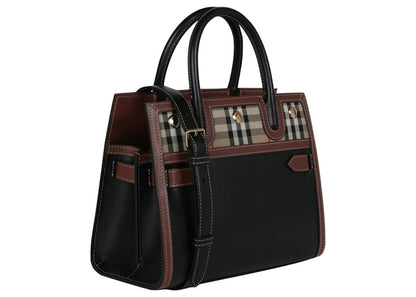 Burberry House Check Title Tote Black
