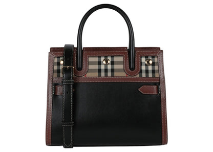 Burberry House Check Title Tote Black