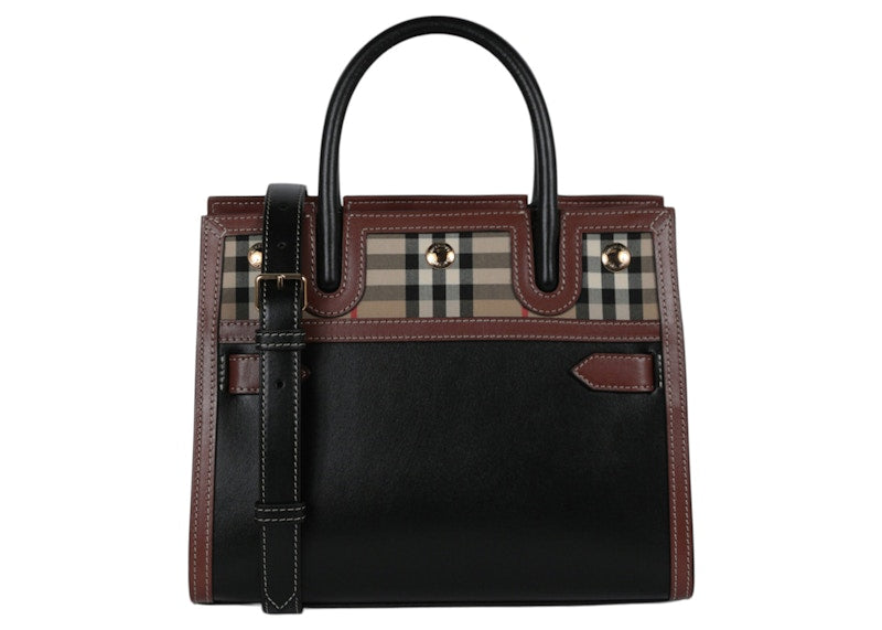 Burberry House Check Title Tote Black