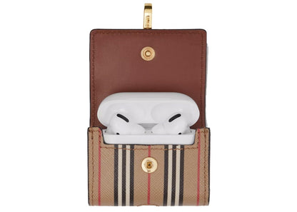 Burberry Icon Stripe E-canvas AirPods Pro Case Archive Beige
