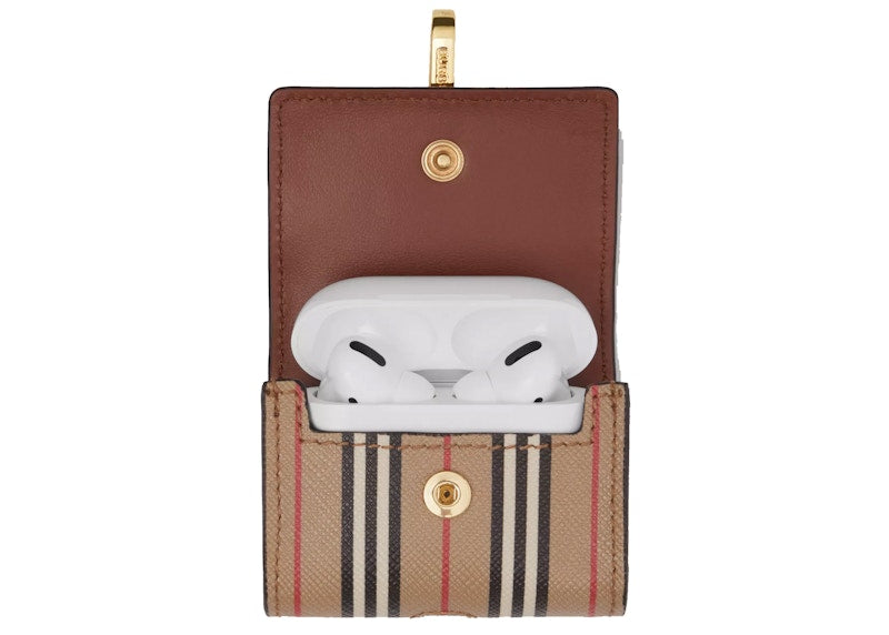 Burberry Icon Stripe E-canvas AirPods Pro Case Archive Beige