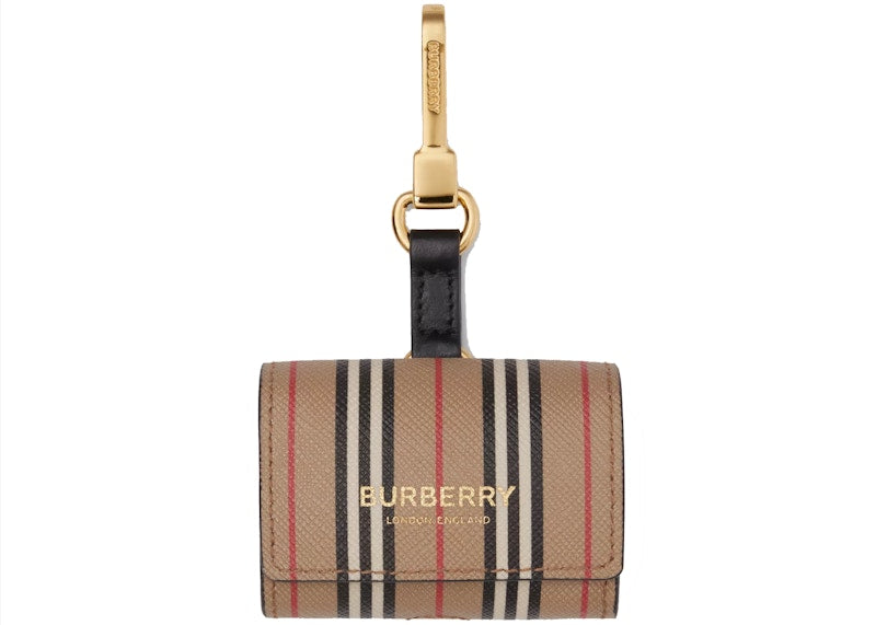 Burberry Icon Stripe E-canvas AirPods Pro Case Archive Beige