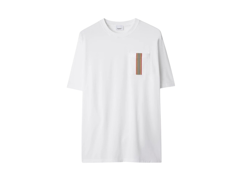 Burberry Icon Stripe Ellison Pocket T-shirt White