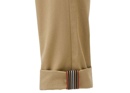 Burberry Icon Stripe Inside Detail Slim Fit Chinos Beige
