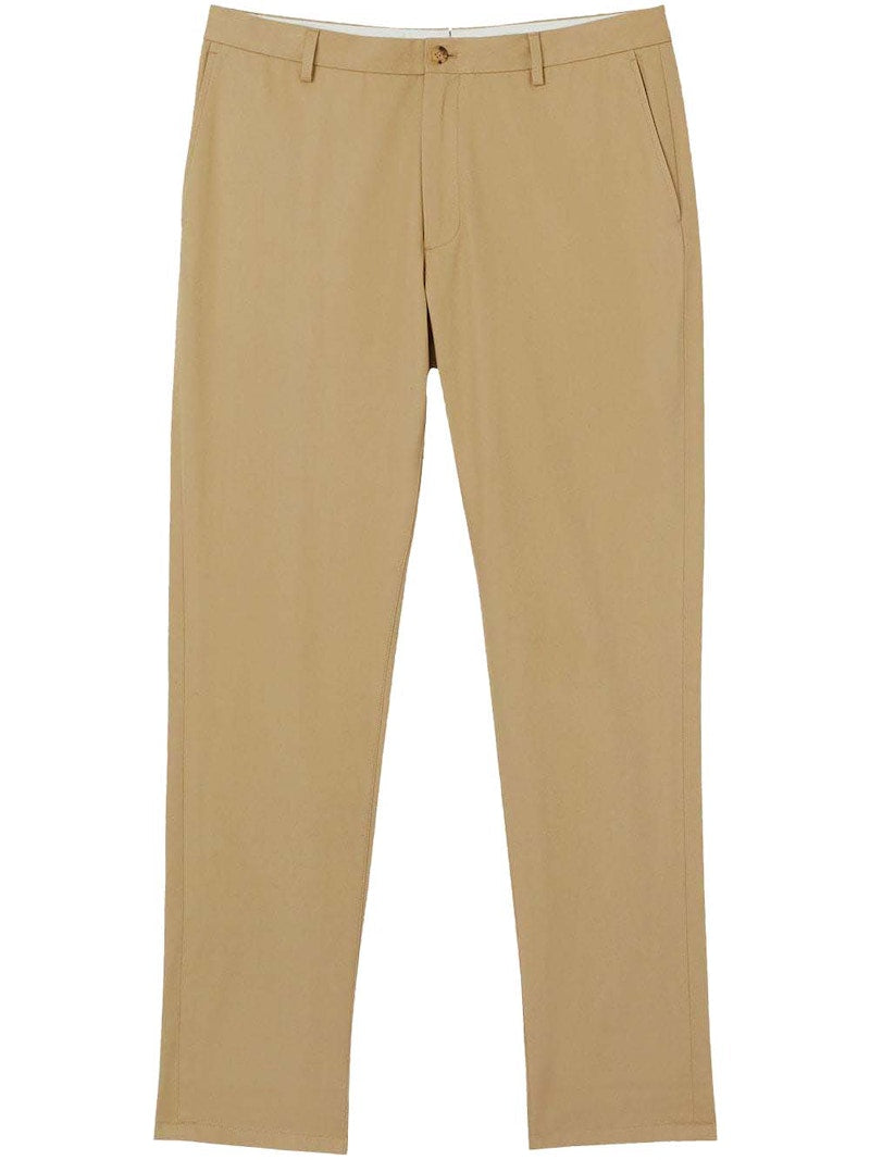 Burberry Icon Stripe Inside Detail Slim Fit Chinos Beige